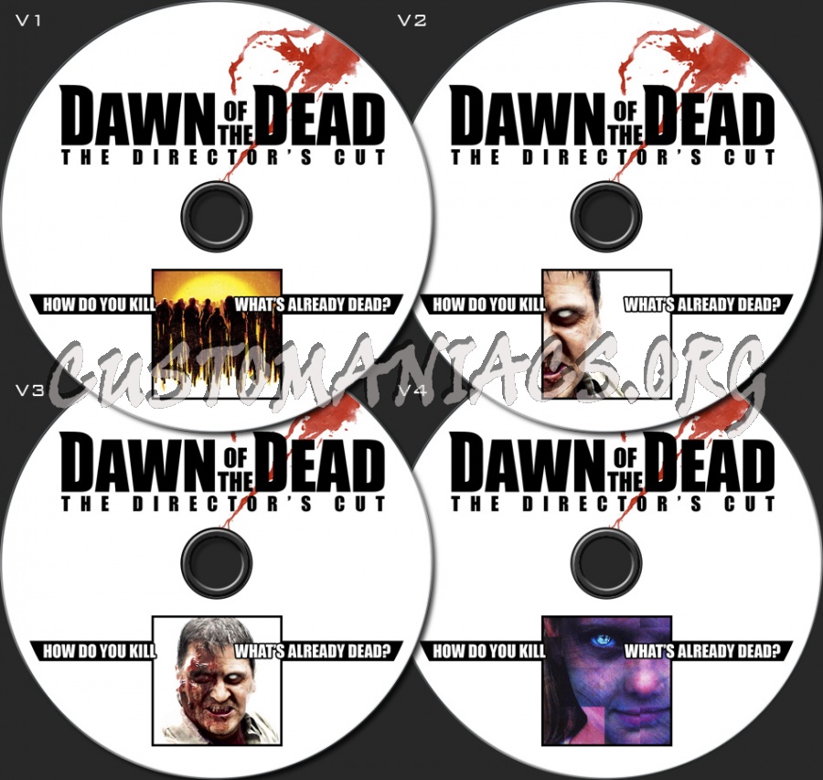 Dawn Of The Dead (4 Versions) dvd label