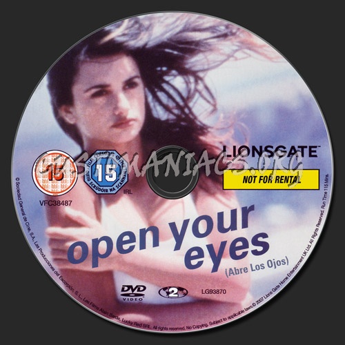 Open Your Eyes (Abre Los Ojos) dvd label