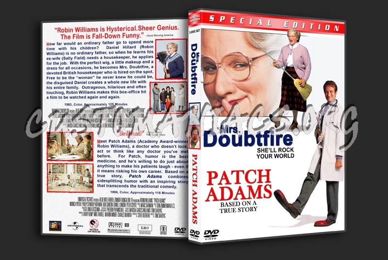 Mrs. Doubtfire / Patch Adams Double Feature dvd cover