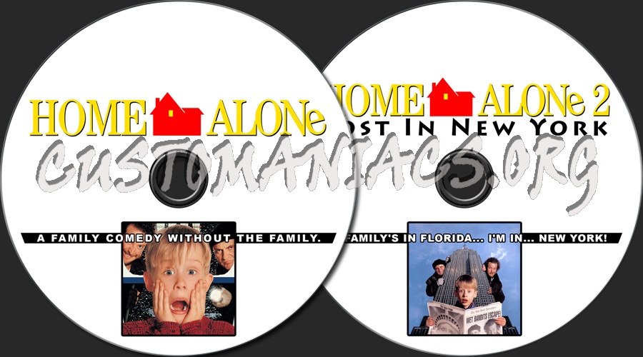 Home Alone 1 & 2 dvd label