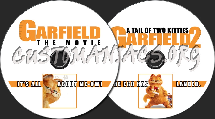 Garfield 1 & 2 dvd label