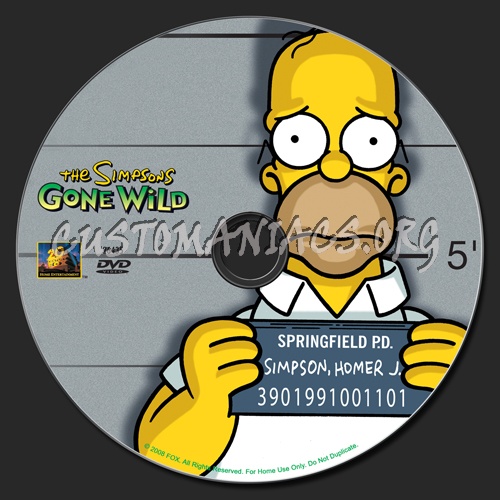 The Simpsons Gone Wild dvd label
