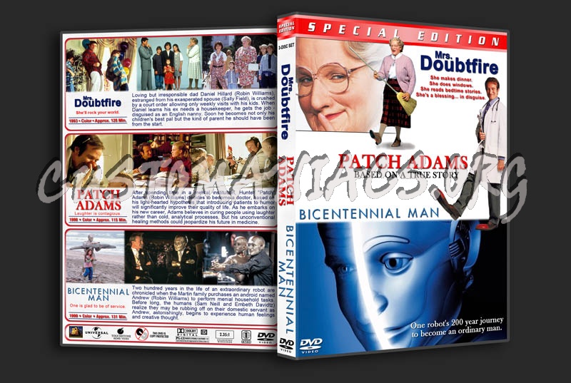 Mrs. Doubtfire / Patch Adams / Bicentennial Man Triple Feature dvd cover