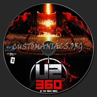 U2 360 At The Rose Bowl blu-ray label