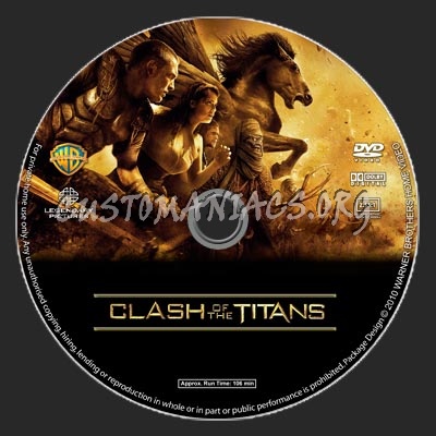 Clash of the Titans dvd label