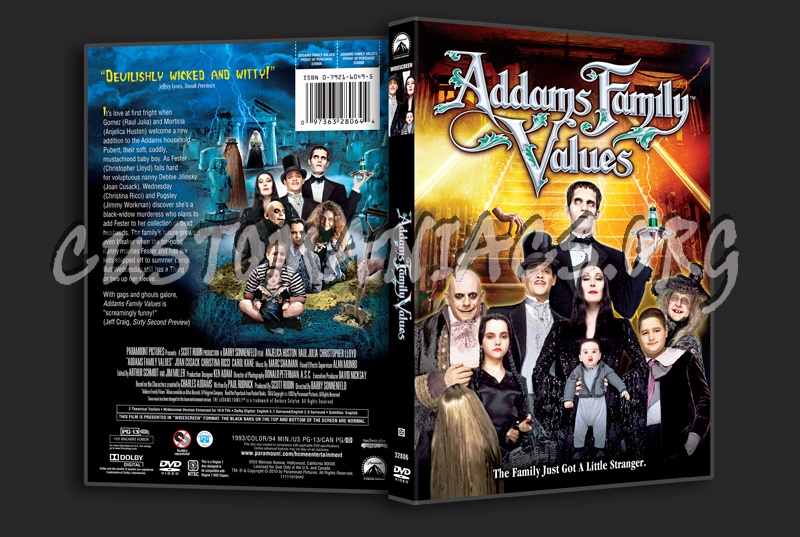 Addams Family Values dvd cover