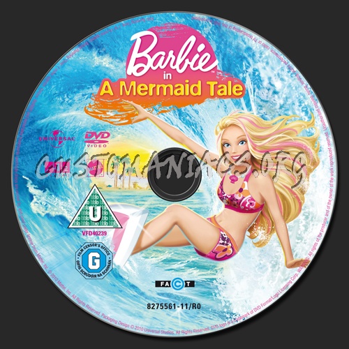 Barbie in A Mermaid Tale dvd label