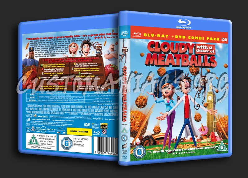 Cloudy With a Chance of Meatballs blu-ray cover