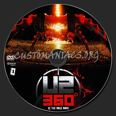 U2 360 At The Rose Bowl dvd label