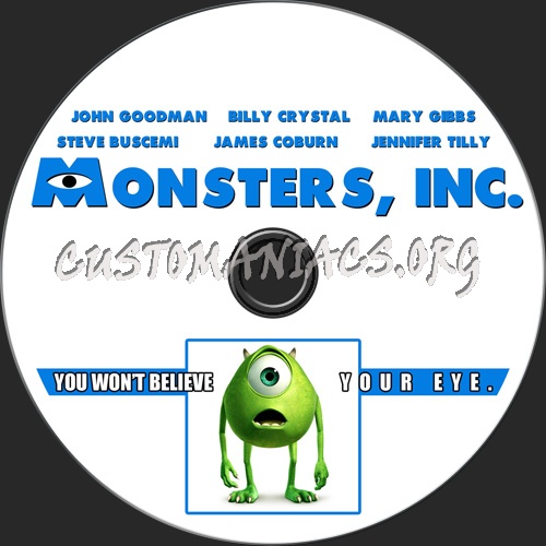 Monsters, Inc dvd label