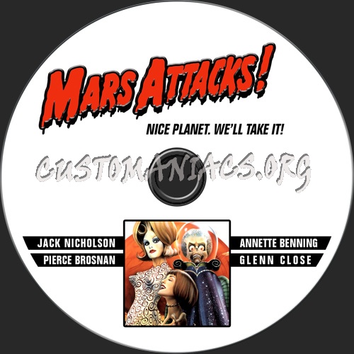 Mars Attacks dvd label