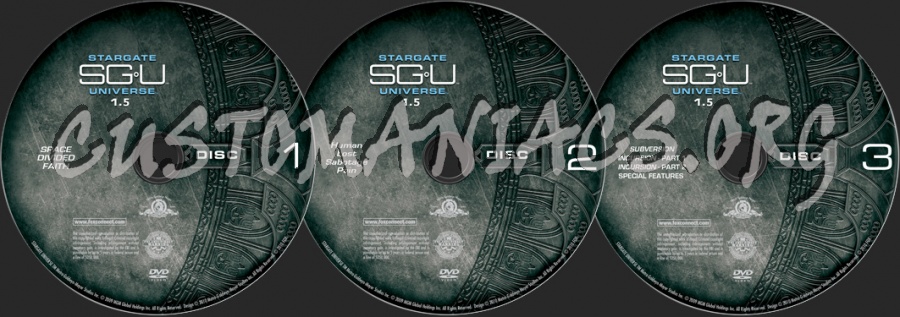 Stargate Universe 1.5 dvd label