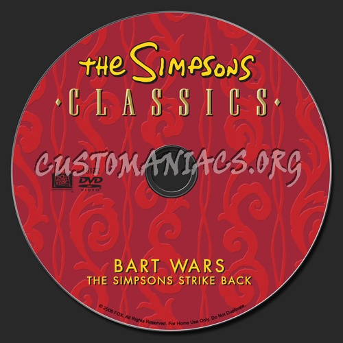 The Simpsons: Bart Wars The Simpsons Strike Back dvd label