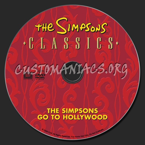The Simpsons go to Hollywood dvd label
