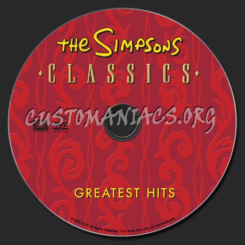 The Simpsons: Greatest Hits dvd label