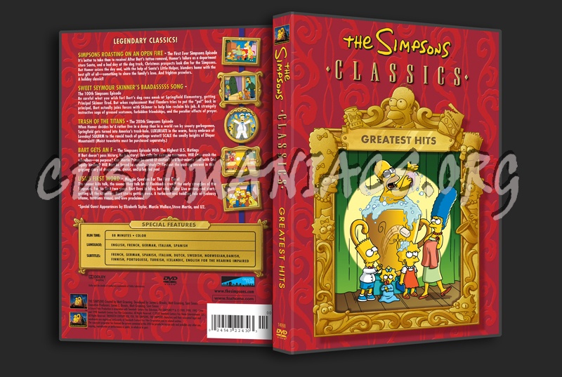 The Simpsons: Greatest Hits dvd cover