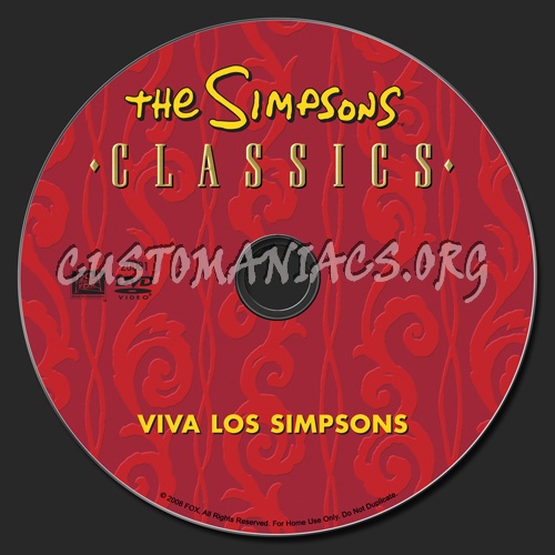 The Simpsons: Viva Los Simpsons dvd label