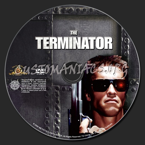 The Terminator dvd label