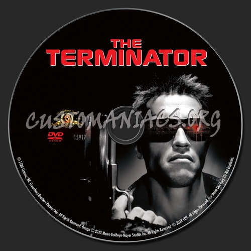 The Terminator dvd label