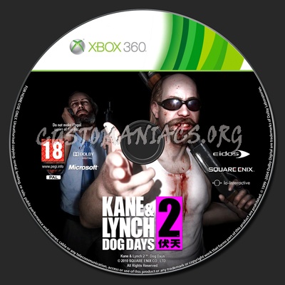 Kane & Lynch 2 Dog Days dvd label