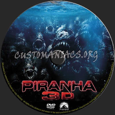 Piranha 3D dvd label