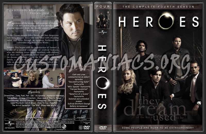 Heroes Season Four dvd cover