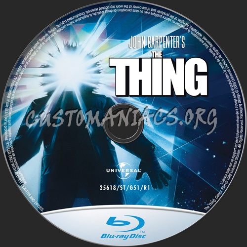 The Thing blu-ray label