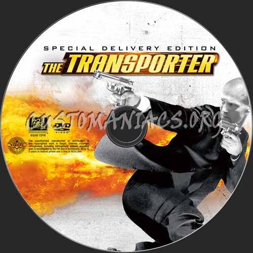 The Transporter dvd label