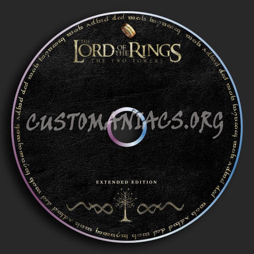 LOTR : The Two Towers Extended dvd label