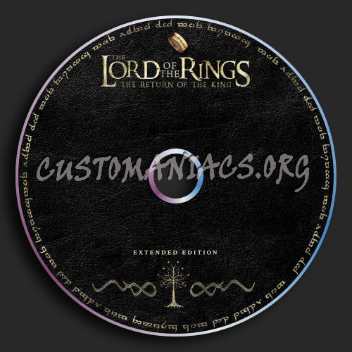 LOTR : The Return of the King Extended dvd label