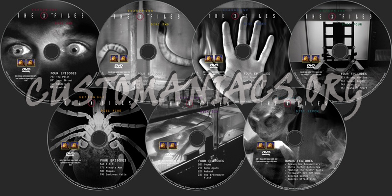 The X Files Season 1 dvd label