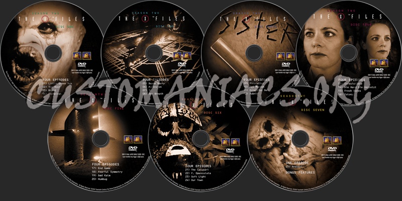 The X Files Season 2 dvd label