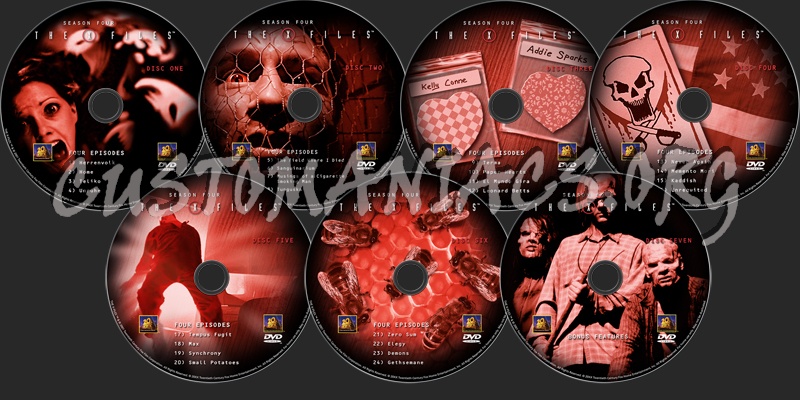 The X Files Season 4 dvd label