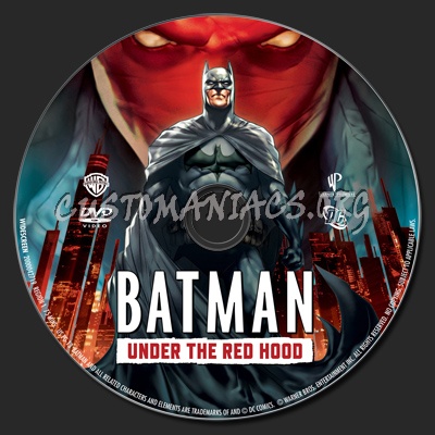 Batman:  Under The Red Hood dvd label