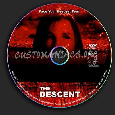 The Descent dvd label