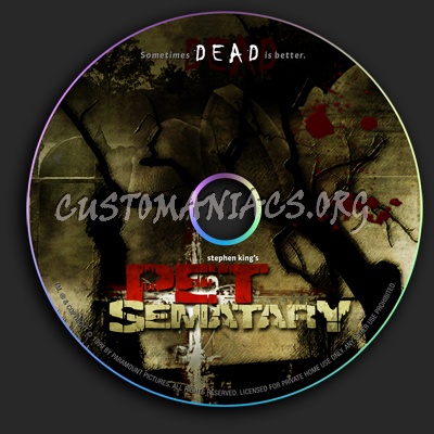 Pet Sematary dvd label
