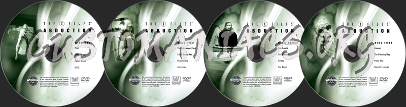 The X-Files Mythology Abduction dvd label