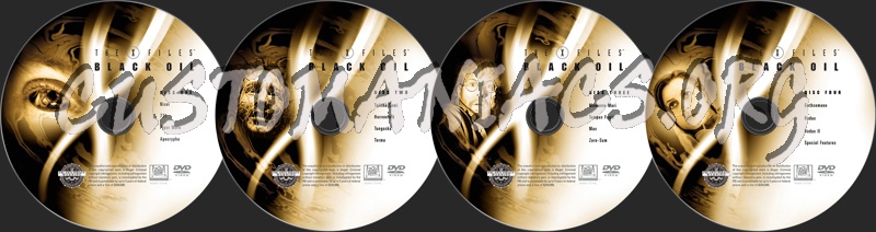 The X-Files Black Oil dvd label