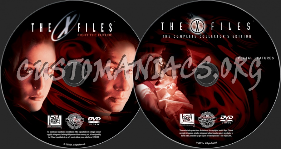 The X-Files Fight the Future dvd label