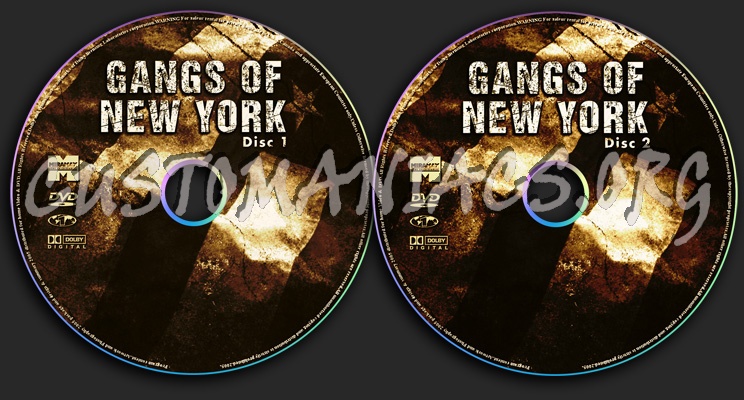 Gangs of New York dvd label