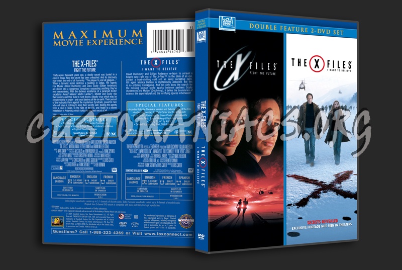 The X-Files: Fight the Future / I Want to Believe dvd cover