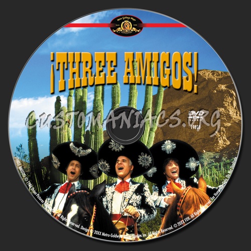 Three Amigos! dvd label