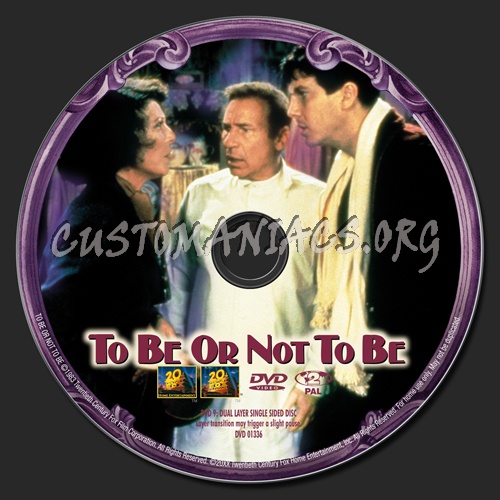 To Be Or Not To Be dvd label