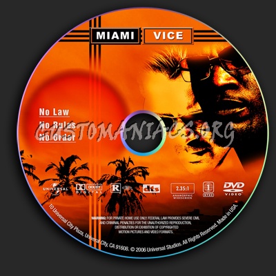 Miami Vice dvd label