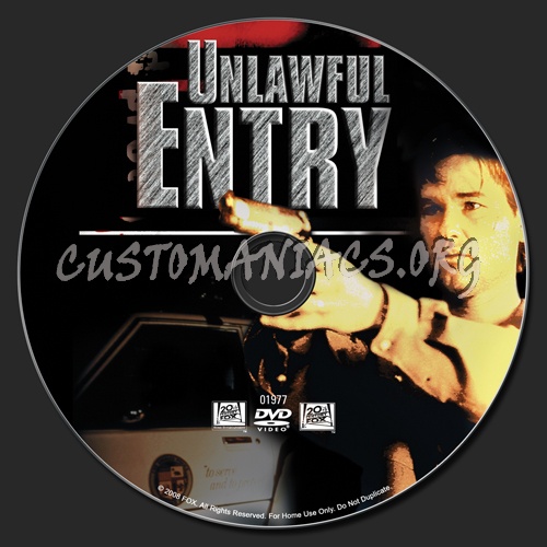 Unlawful Entry dvd label