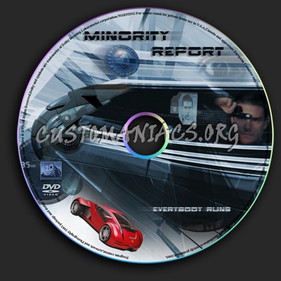 Minority Report dvd label