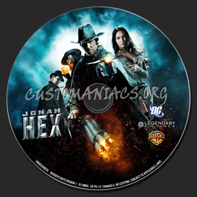 Jonah Hex dvd label