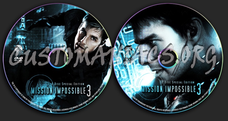 Mission Impossible 3 dvd label