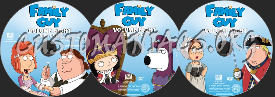 Family Guy Volume 8 dvd label