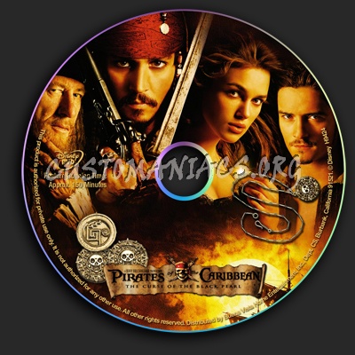 Pirates of the Caribbean  The Curse of the Black Pearl dvd label